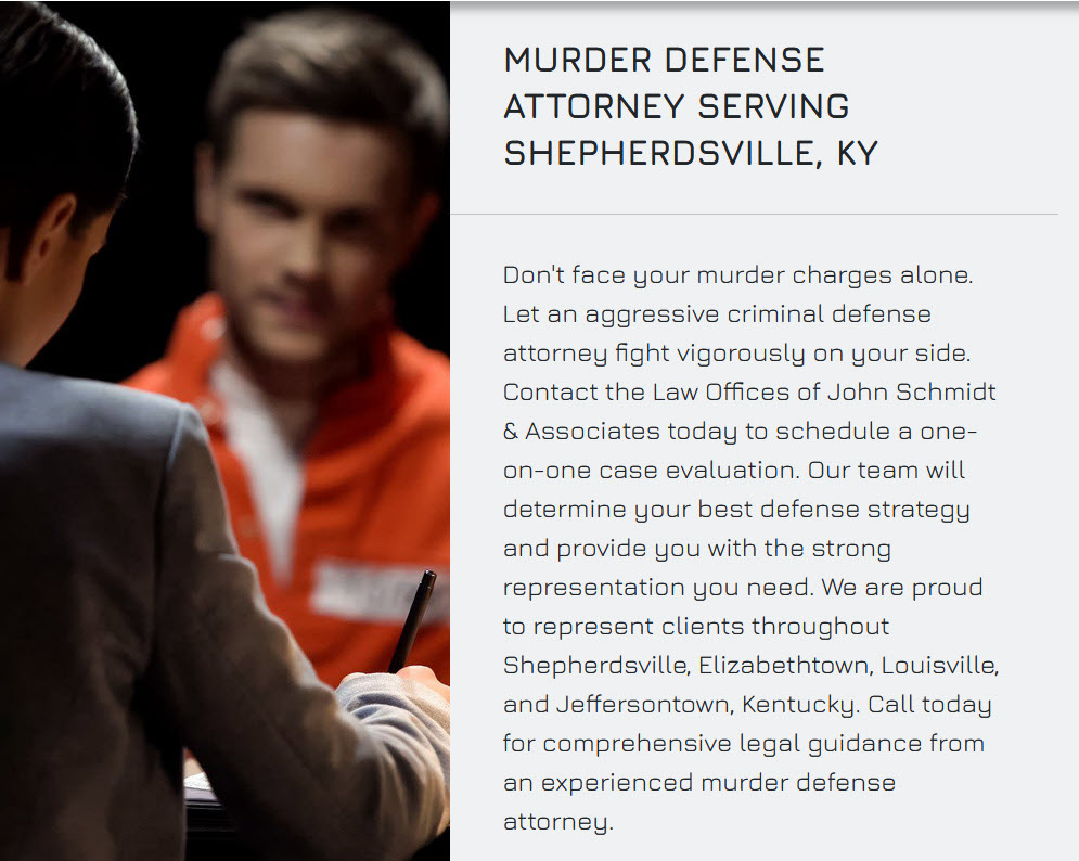 Murder Defense Attorney Serving Shepherdsville, KY