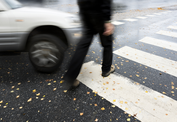 Pedestrian Injury in a Parking Lot or driveway or cross walk